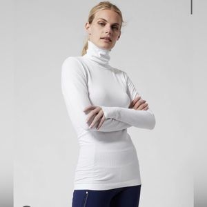 Athleta Flurry Blizzard Seamless Turtleneck - White